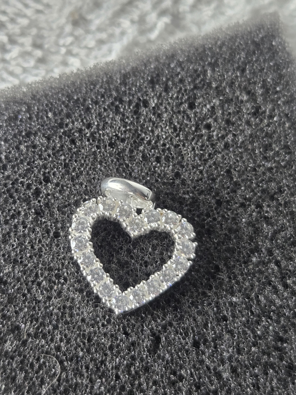 Thomas Sabo Silver Heart Pendant with Sparkling Clear Stones